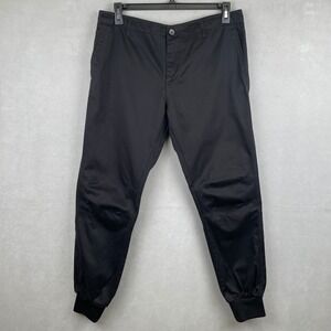 Kith Mercer Jogger Pants Mens 33 Black Cotton Twill Tapered USA Made Streetwear